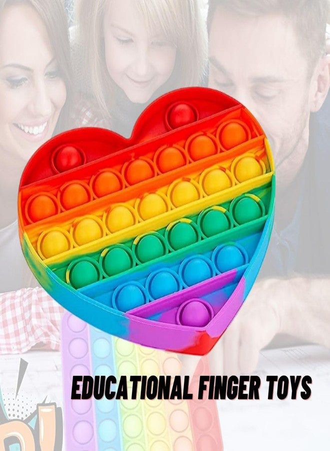 سايج سكوير ألعاب Sage Square Pop It Fidget، هدايا Pop Its Fidgets للأطفال، مجموعة ألعاب Fidget الحسية، ألعاب Popit Popits لعيد الميلاد، أفكار هدايا للأطفال والمراهقين والبالغين، هدايا للبنات والأولاد والصغار (على شكل قلب) - Image 2